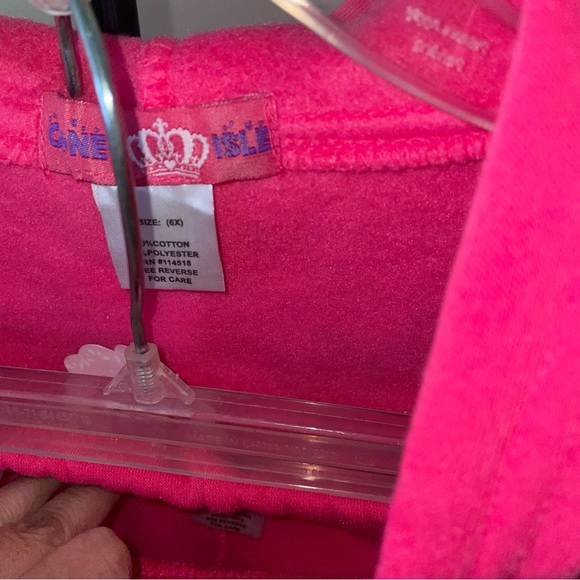 Girls ConeyIsle Pink Two Piece Sweat Set - Picture 5 of 8